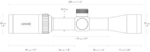 Оптический прицел Hawke Vantage 3-9x40 AO Mil-Dot (14123)