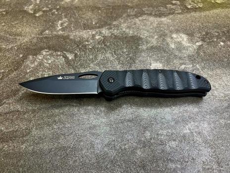 Складной нож Kizlyar Supreme Hero 440C Black Titanium