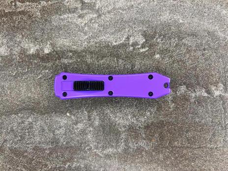 Фронтальный складной нож Microtech mini D-2 (Фиолетовый, Микротек мини)