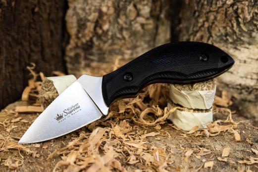 Туристический нож Kizlyar Supreme Hammy Sleipner StoneWash Black G10