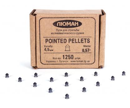 Пули «Люман» Pointed pellets 4,5 мм, 0,57 гр. (1250 штук)